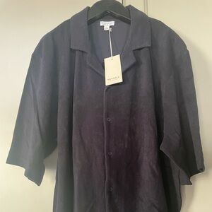 Sunspel Towelling Camp Collar Shirt